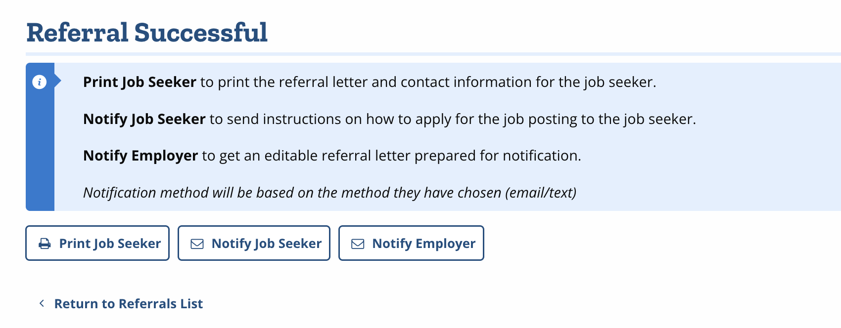 Referral Success screenshot